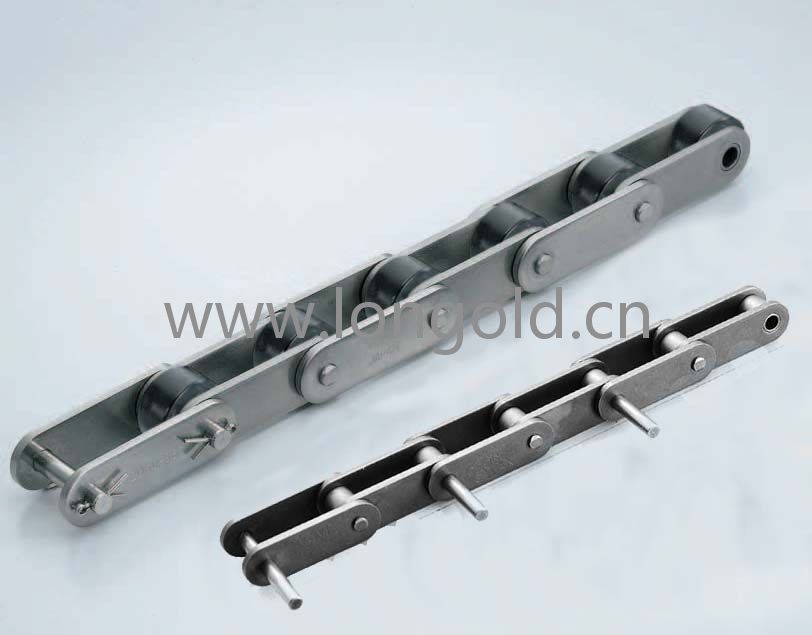 每2節帶加長銷附件塑料滾子雙節距鏈條低噪音型通用規格